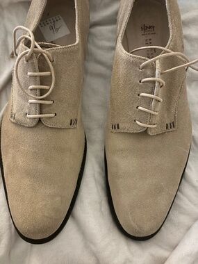 Henry Cuir vintage beige buck oxfords